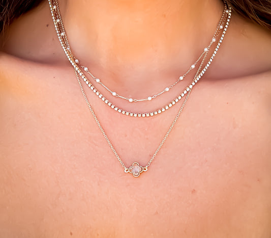 Pearl & Rhinestone Necklace